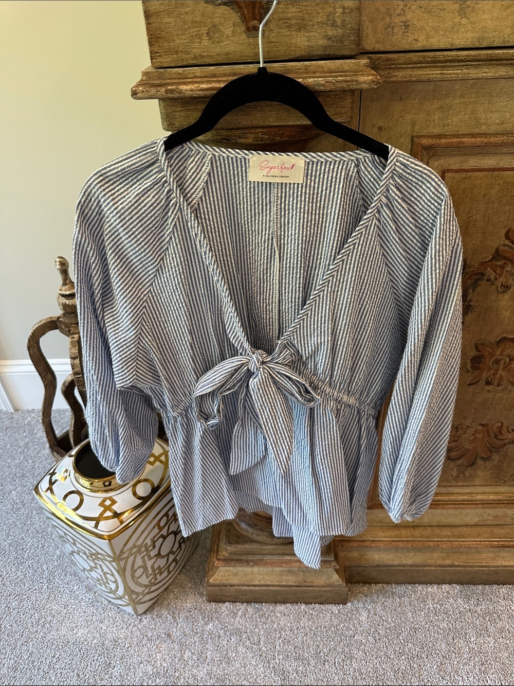 Sugarfox Seersucker Top